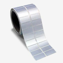 ESTO 2134 Etiketten-Rollen (3 Zoll Kern), Polyester silber matt