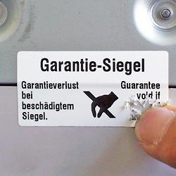 Garantiesiegel Siegeletiketten