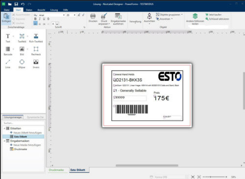 Loftware Nicelabel Software - Power Forms